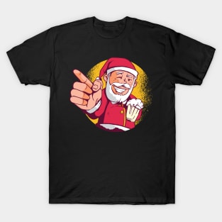 Cool Santa with Beer T-Shirt
